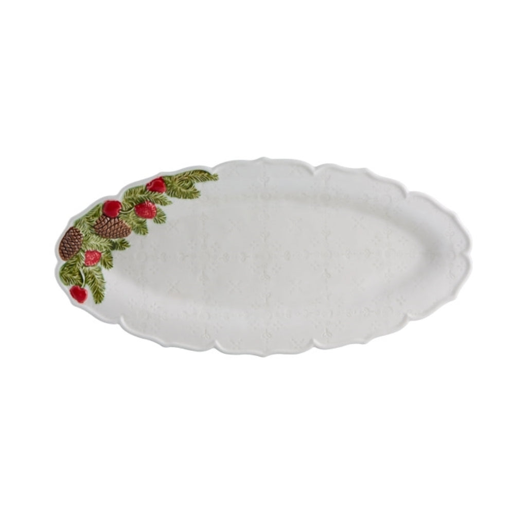 Christmas Garland Narrow Platter 40cm