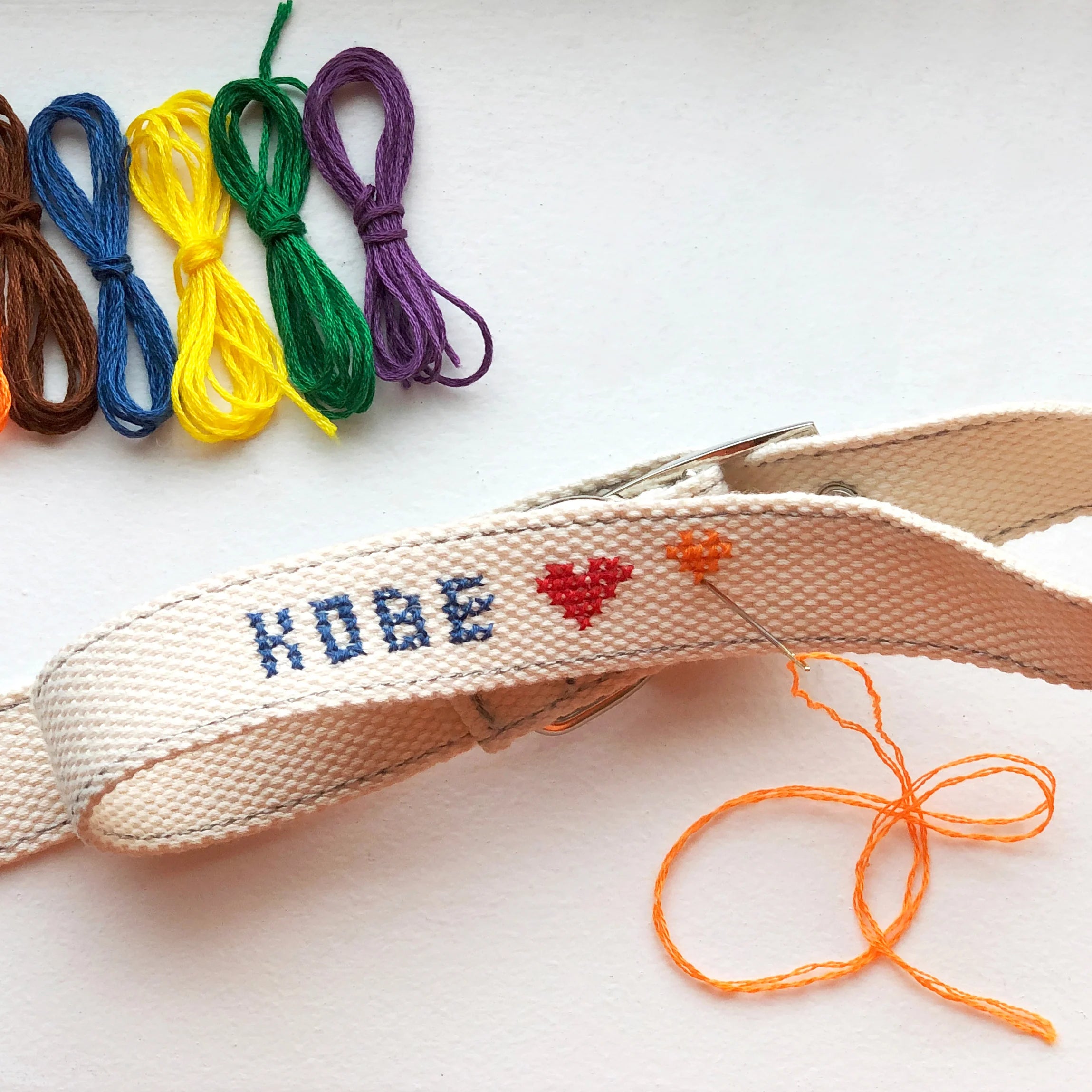 Kobe DIY Cross Stitch Dog Collar for Large Dogs