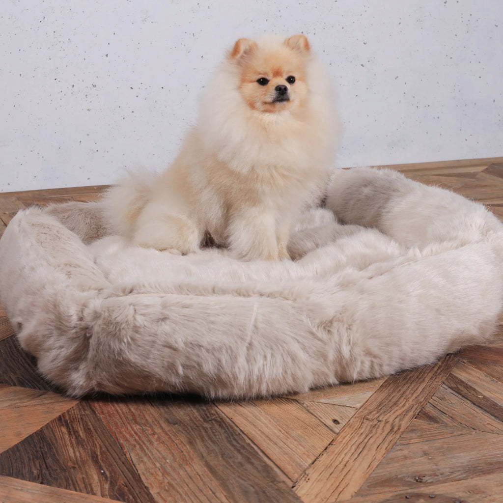 Harvey Arctic Faux Fur Pet Bed