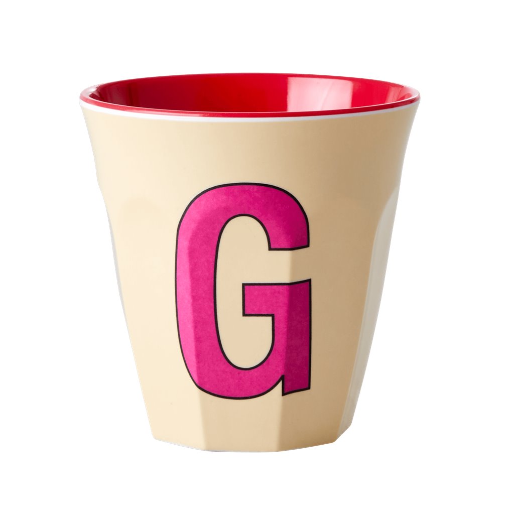 Alphabet Melamine Cups (Pink)