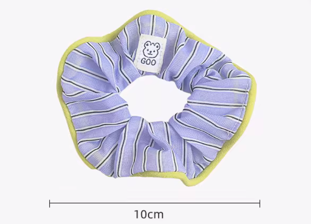 Sweet Cream Summer Scrunches Striped Fabric