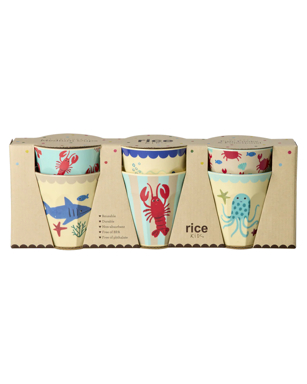 Medium Cup Ocean Print (Set of 6)