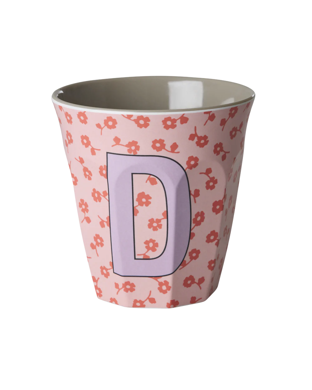 Alphabet Melamine Flower Cups (Pink)