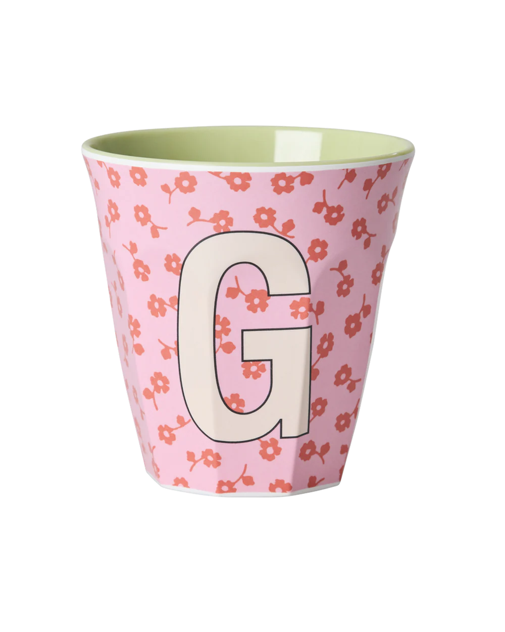 Alphabet Melamine Flower Cups (Pink)