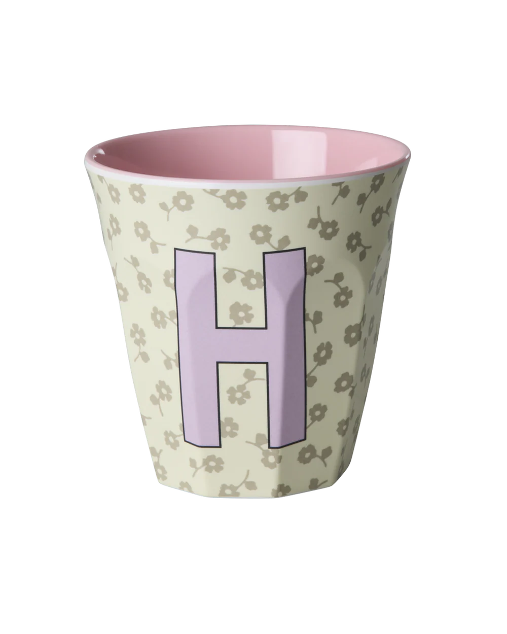 Alphabet Melamine Flower Cups (Pink)