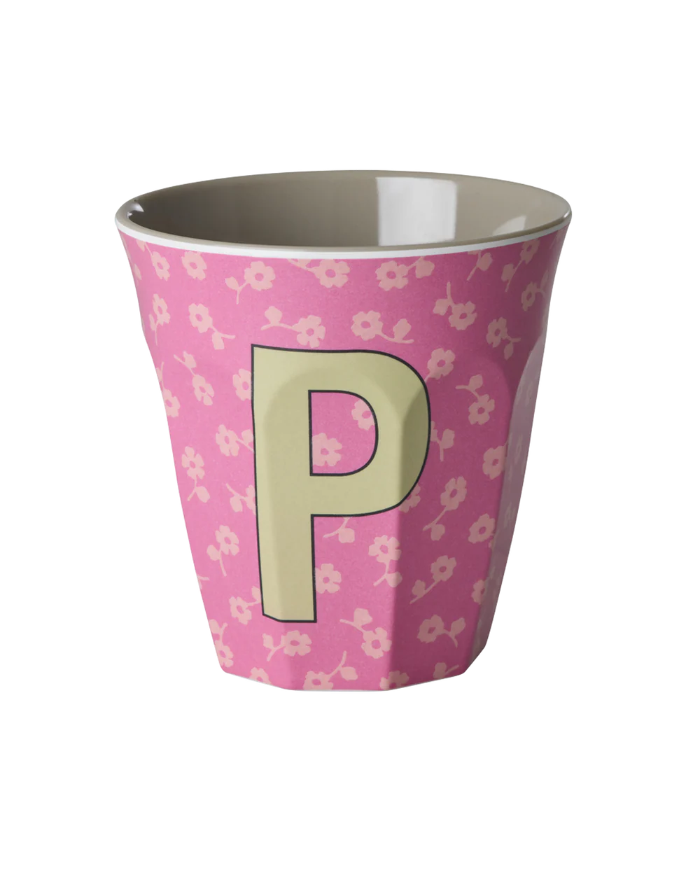 Alphabet Melamine Flower Cups (Pink)