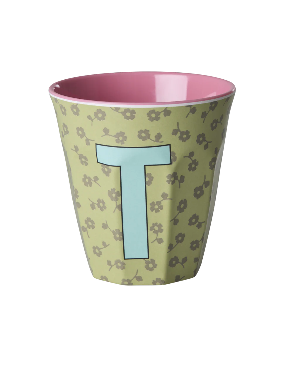 Alphabet Melamine Flower Cups (Pink)