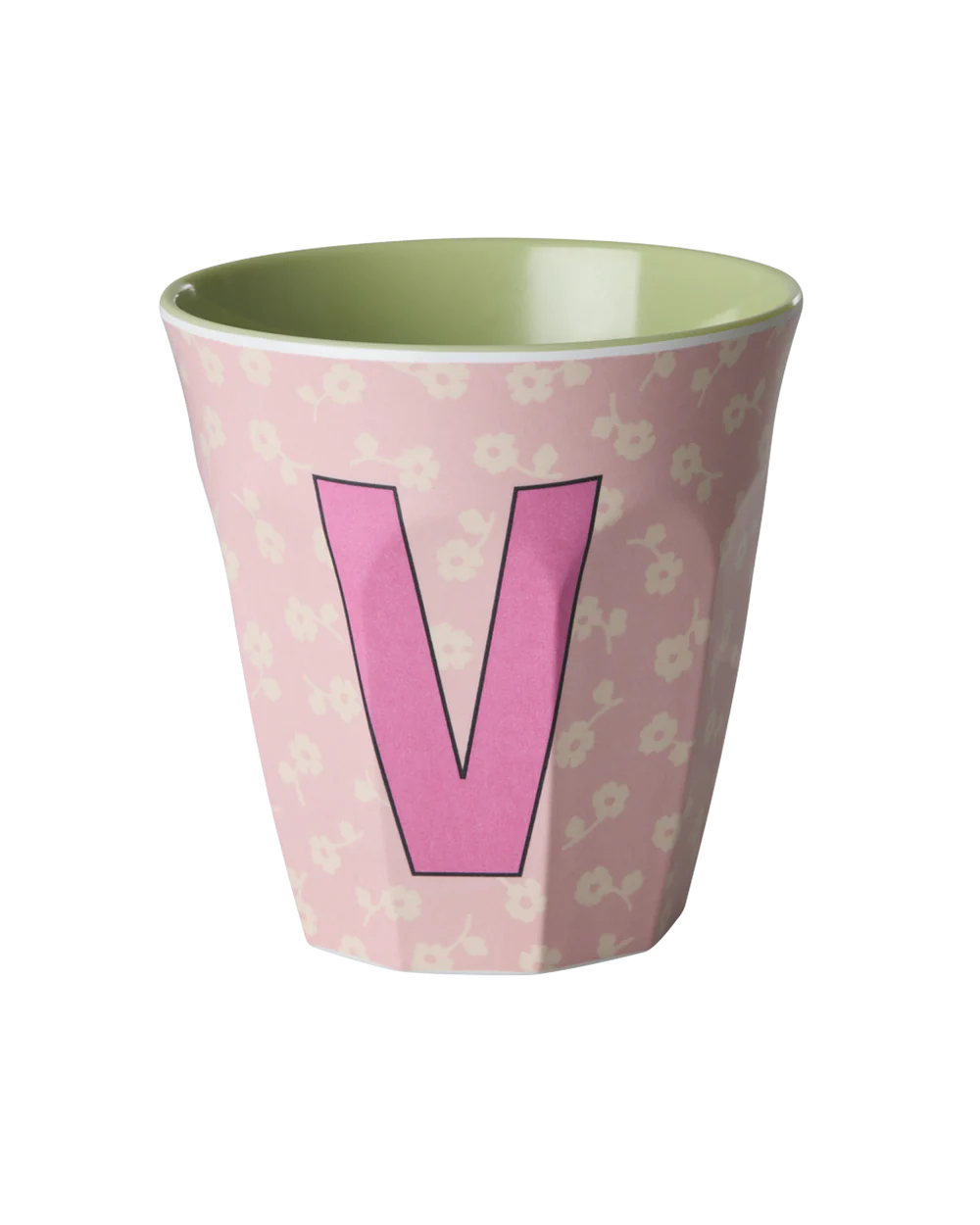 Alphabet Melamine Flower Cups (Pink)