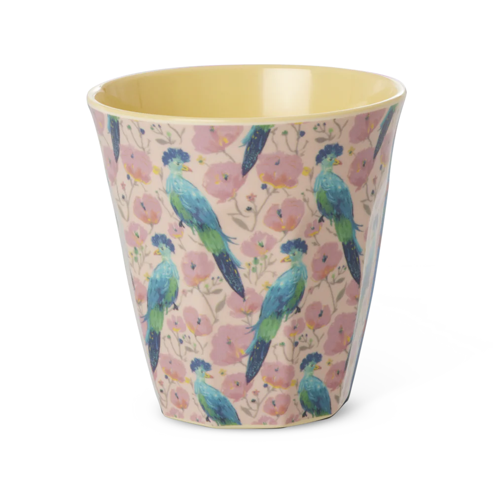 Melamine Cup Exotic Bird Print