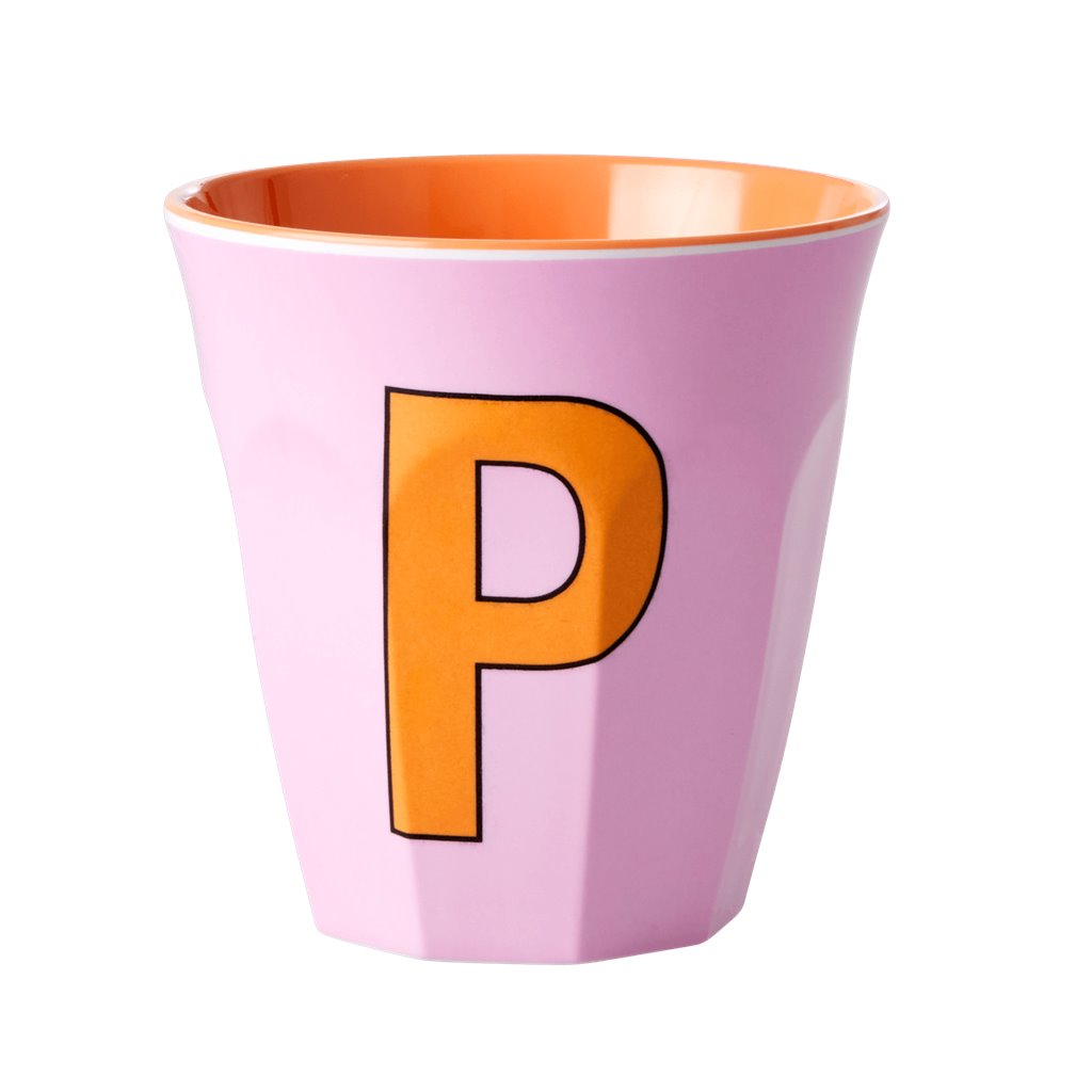 Alphabet Melamine Cups (Pink)