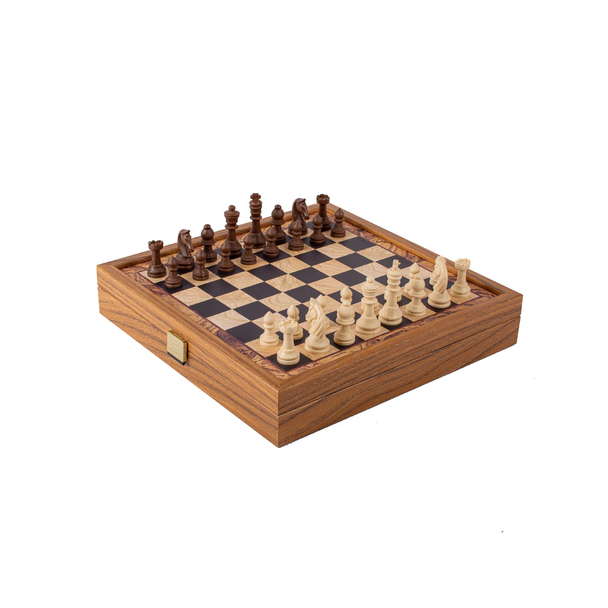 Traditional Style 2-in-1 Combo Game Set: Chess & Backgammon