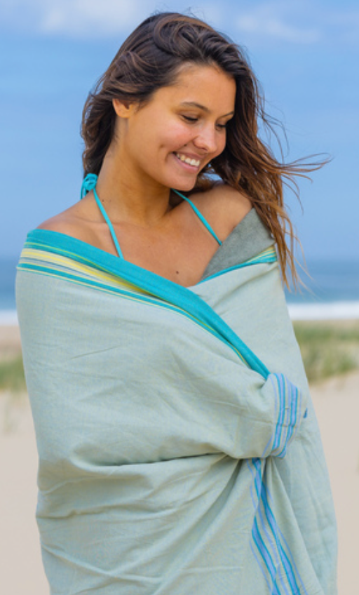 Kikoy Cotton Beach Towel with Terry Cotton 165x95cm