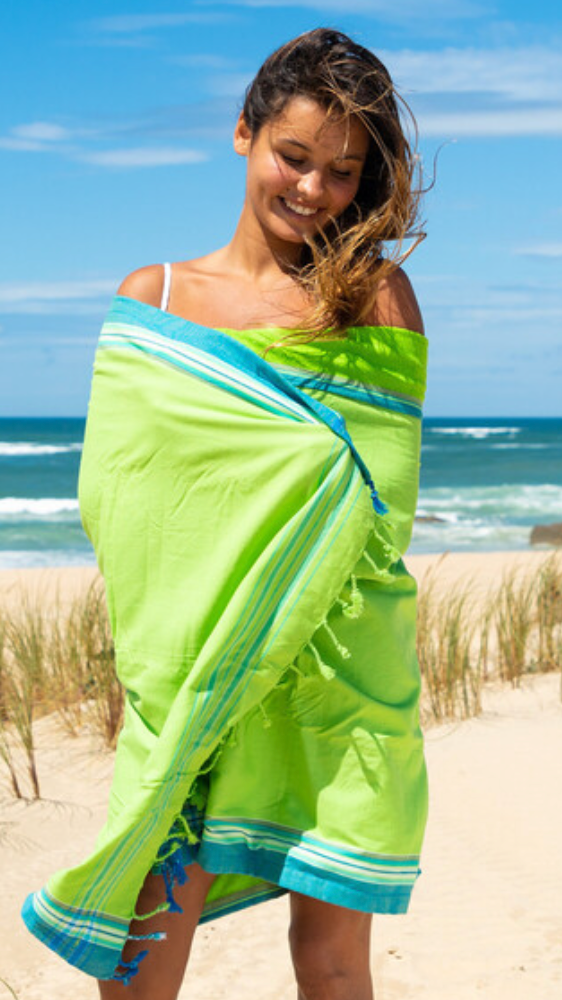 Kikoy Cotton Beach Towel with Terry Cotton 165x95cm
