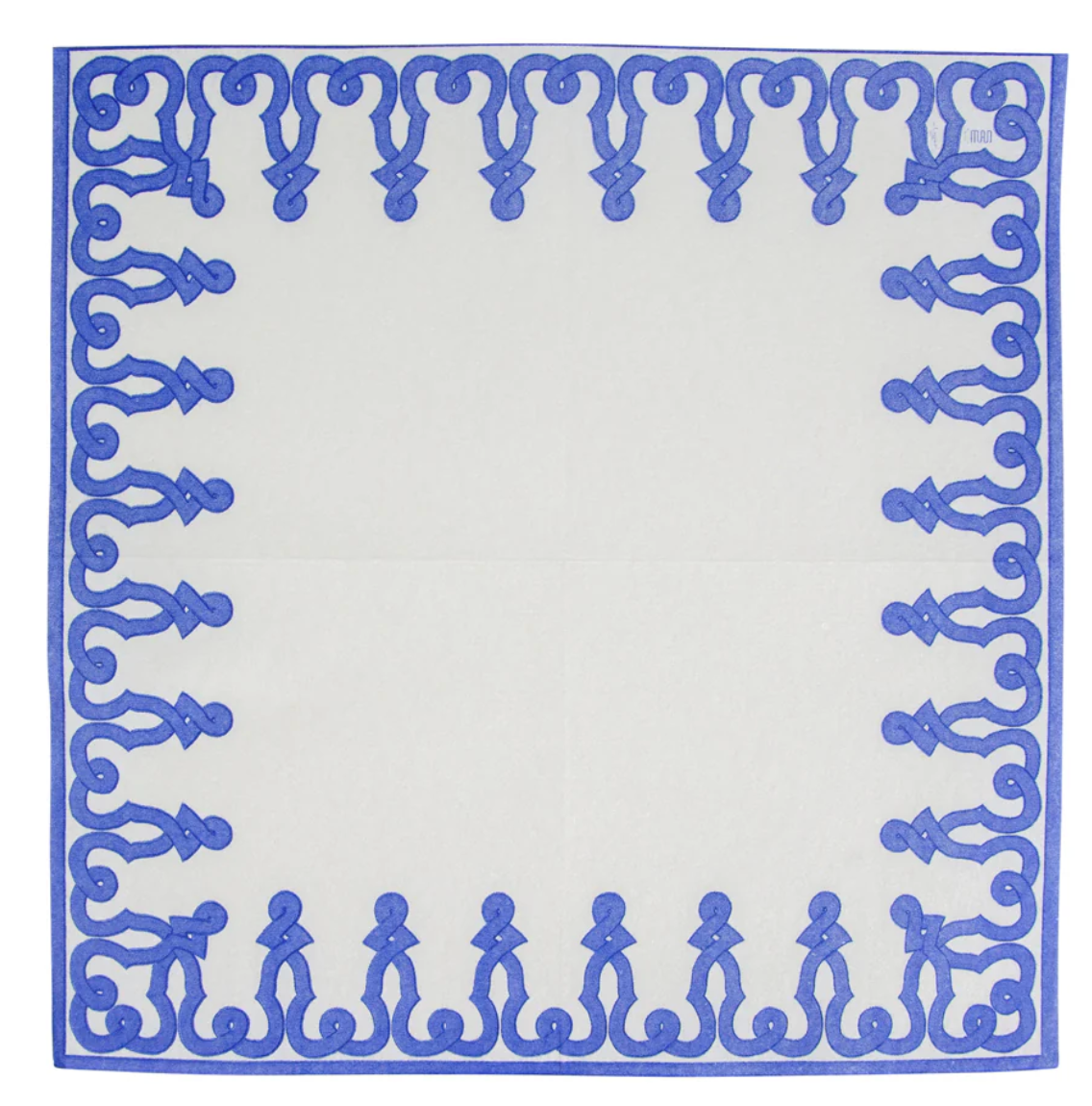 Caspari Airlaid Dessin Passementerie Riviera Blue Paper Napkins