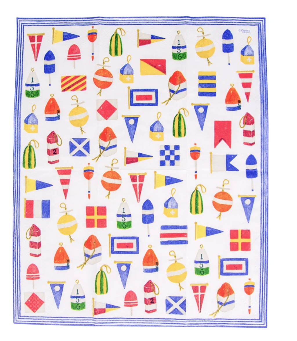 Caspari Nantucket Guest Paper Towel (Pack of 15)