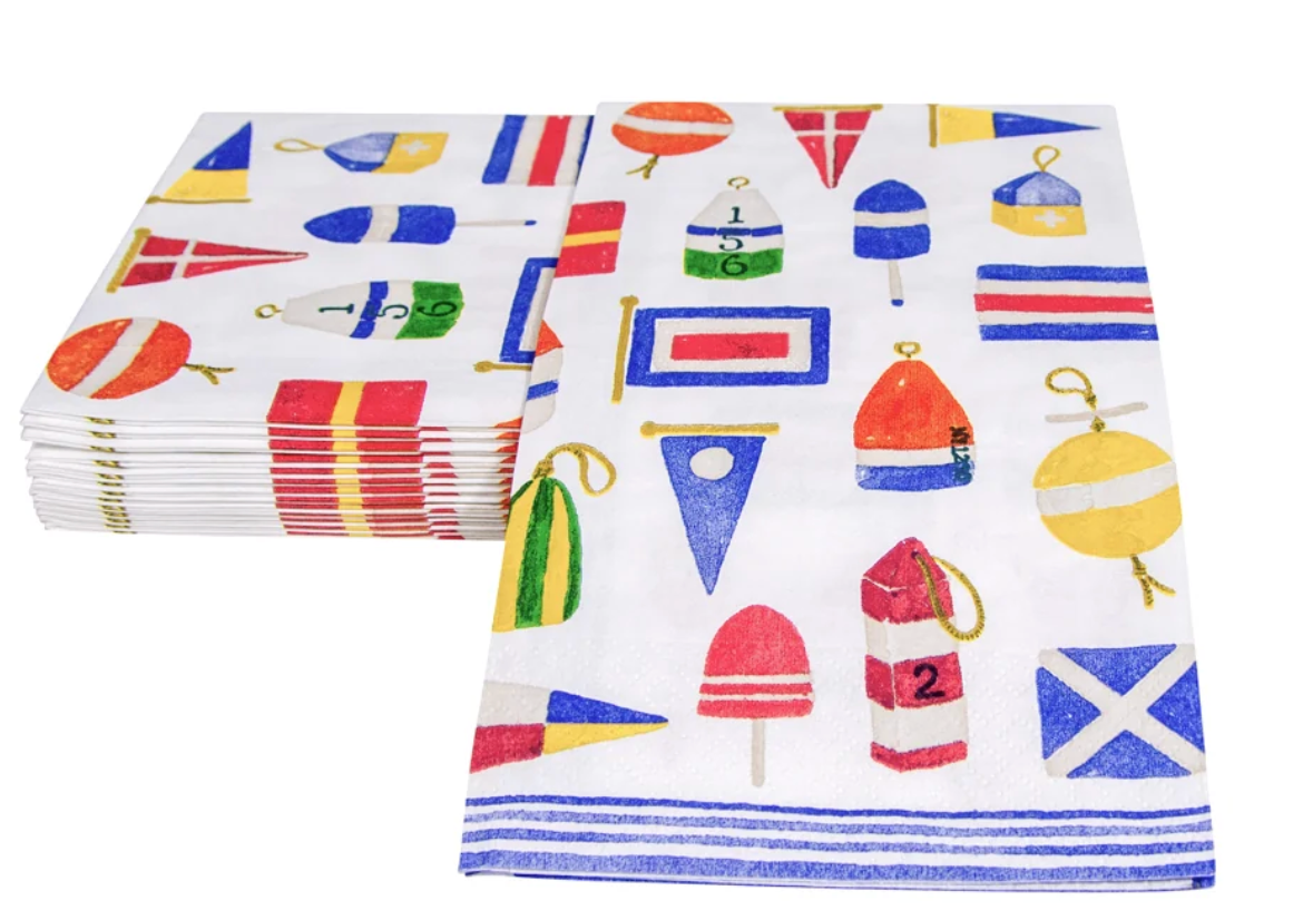 Caspari Nantucket Guest Paper Towel (Pack of 15)