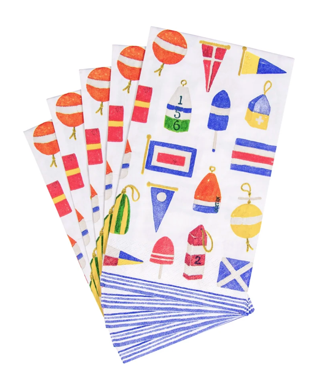 Caspari Nantucket Guest Paper Towel (Pack of 15)