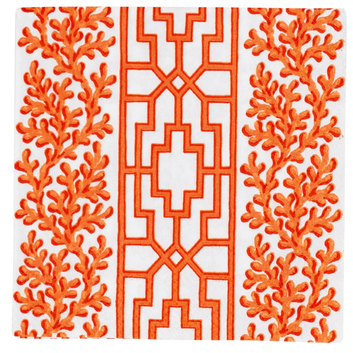 Caspari Coral & Trellis Coral Napkins