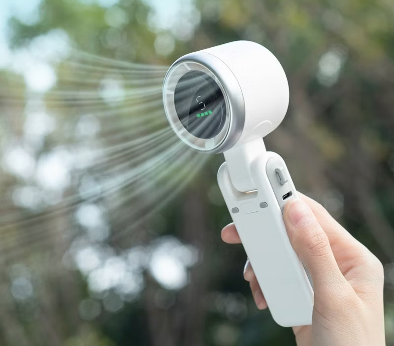 Mini Handheld Electric Turbo Foldable Fan with Adjustable Speeds