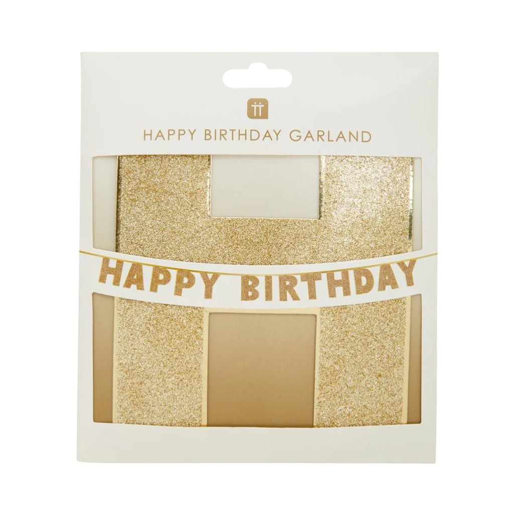 Gold Happy Birthday Garland