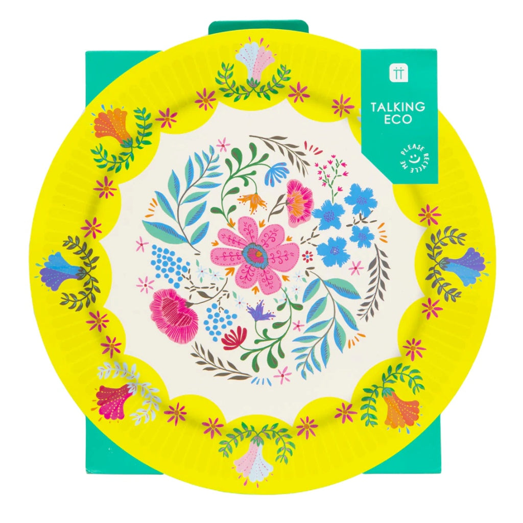 Boho Floral Paper Plates