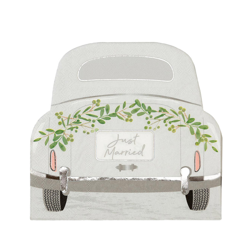 Botanical Bride Car Shaped Napkin