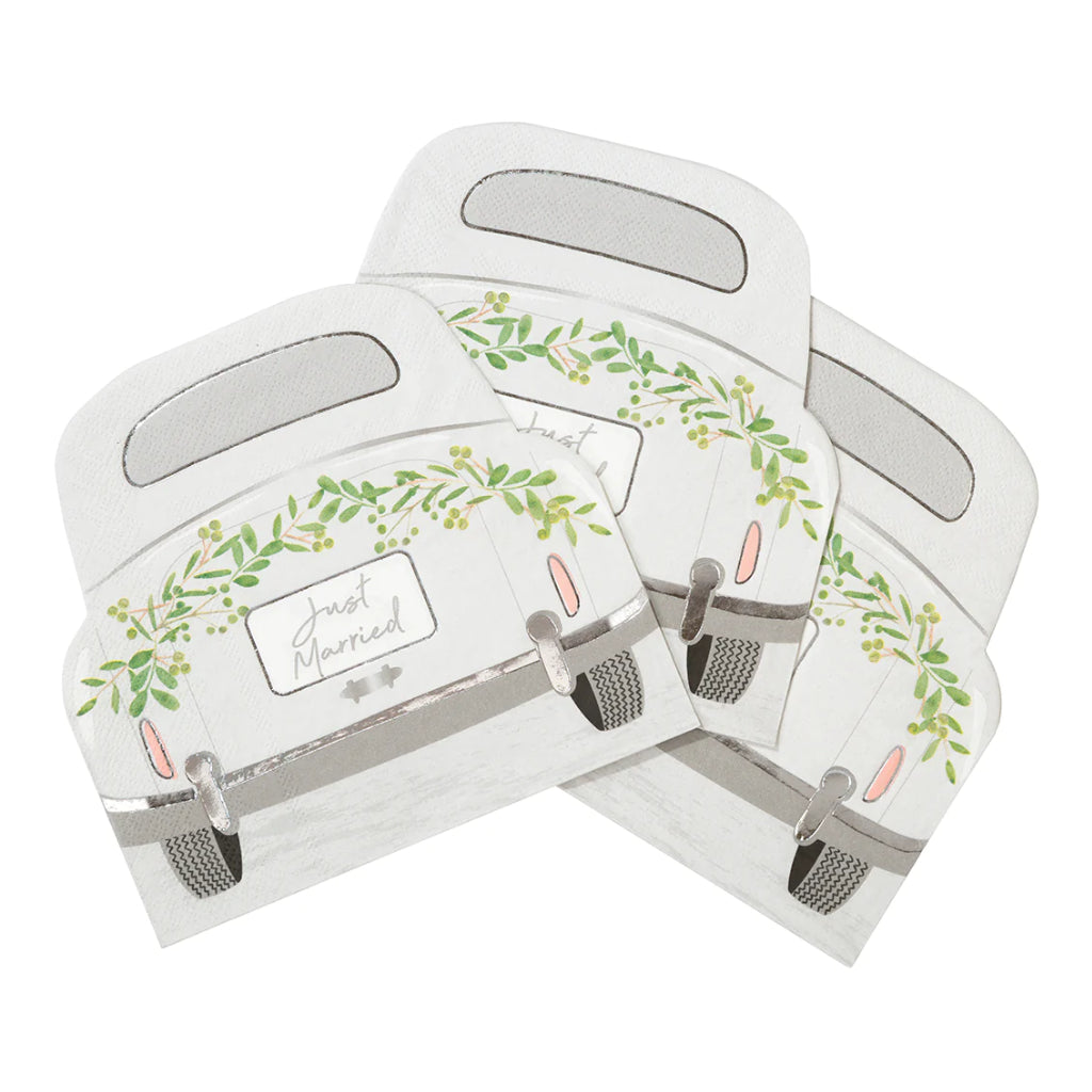 Botanical Bride Car Shaped Napkin