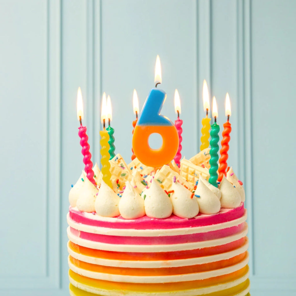 Colourful Twirly Birthday Candles