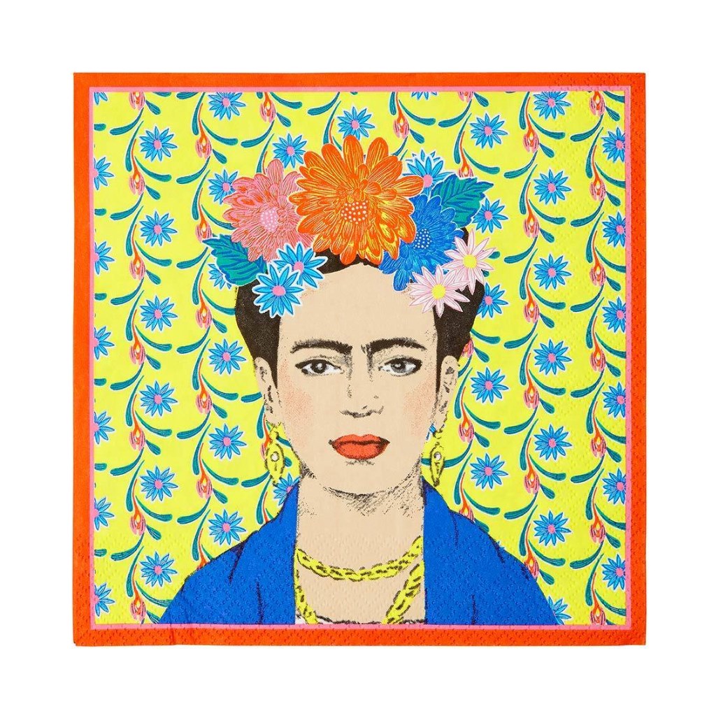 Yellow Frida Kahlo Paper Napkins