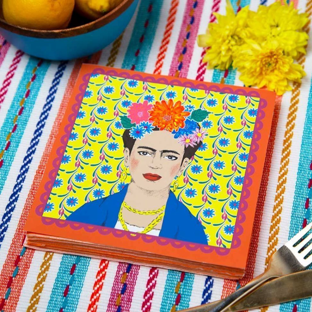 Yellow Frida Kahlo Paper Napkins