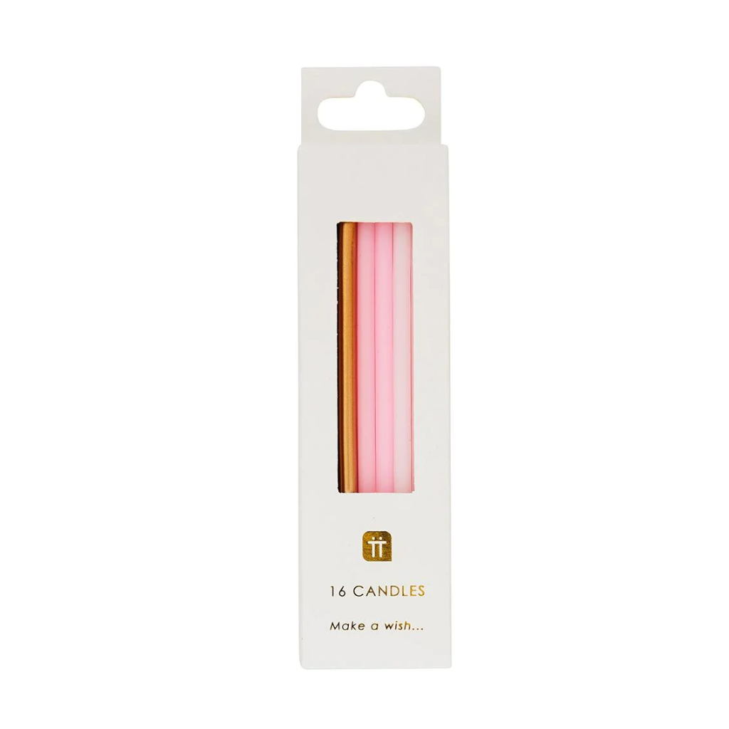 We Heart Pink Candles (Set of 16)