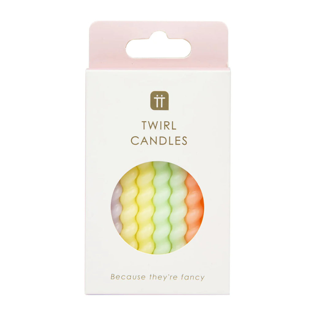 Pastel Twirly Birthday Candles