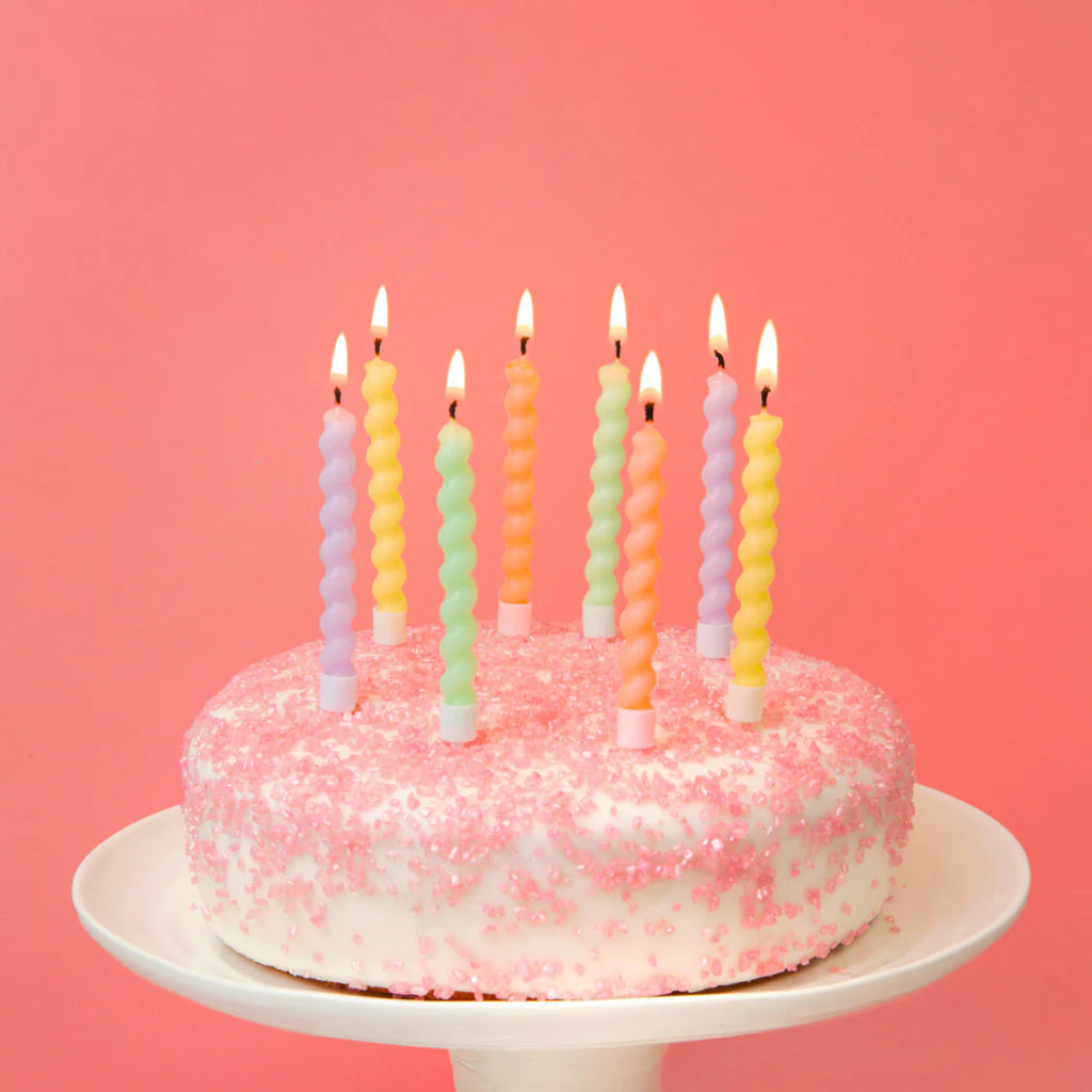 Pastel Twirly Birthday Candles