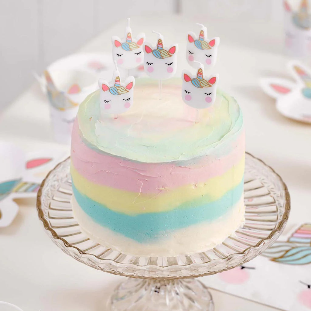 We Heart Unicorns Cake Candles