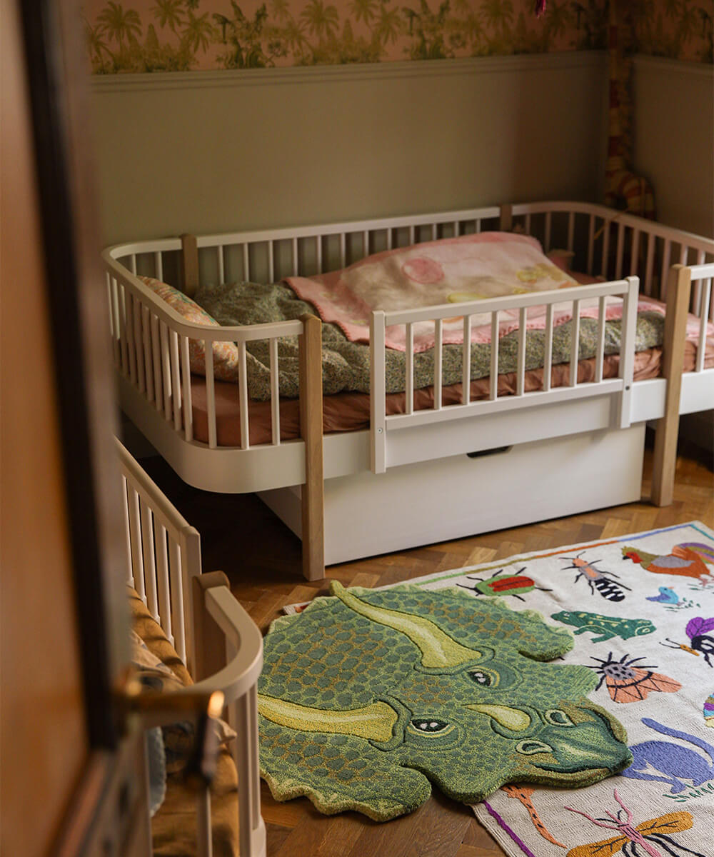 Hand-Tufted Triceratop Head Rug