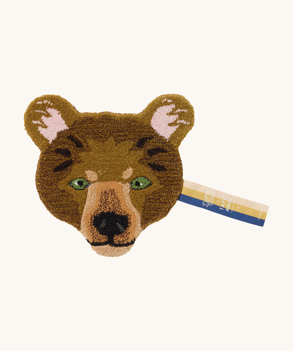 Hand-Tufted Archie Check Bear Head Rug
