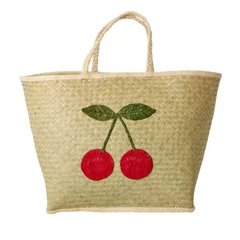 Big Cherry Raffia Bag