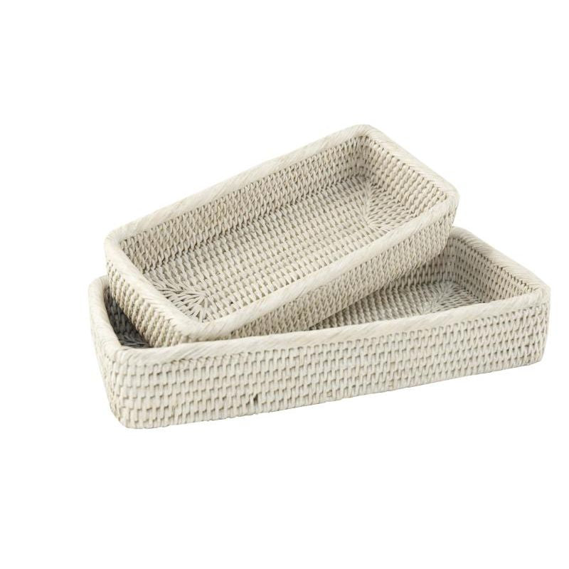 Rattan Bathroom Baskets (Set of 2)