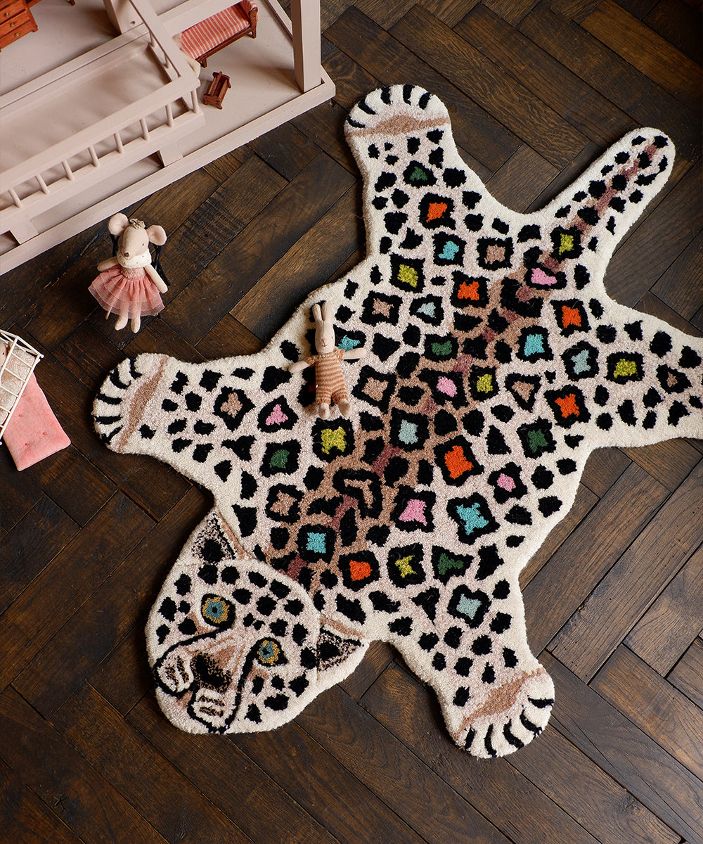 Hand-Tufted Disco Leopard Rug