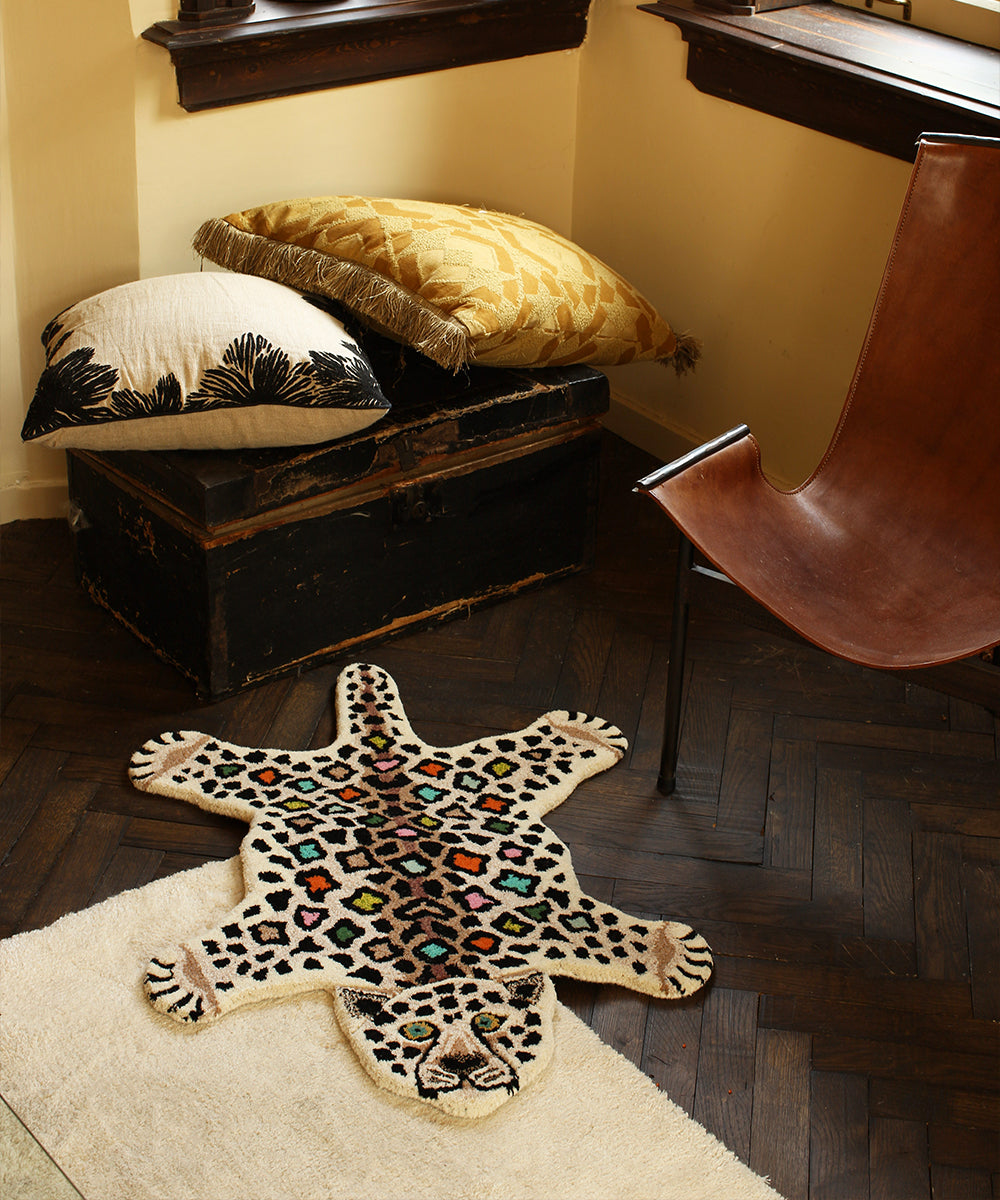 Hand-Tufted Disco Leopard Rug