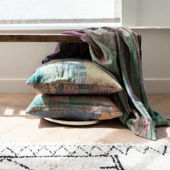 Kantha Sari Vintage Blanket