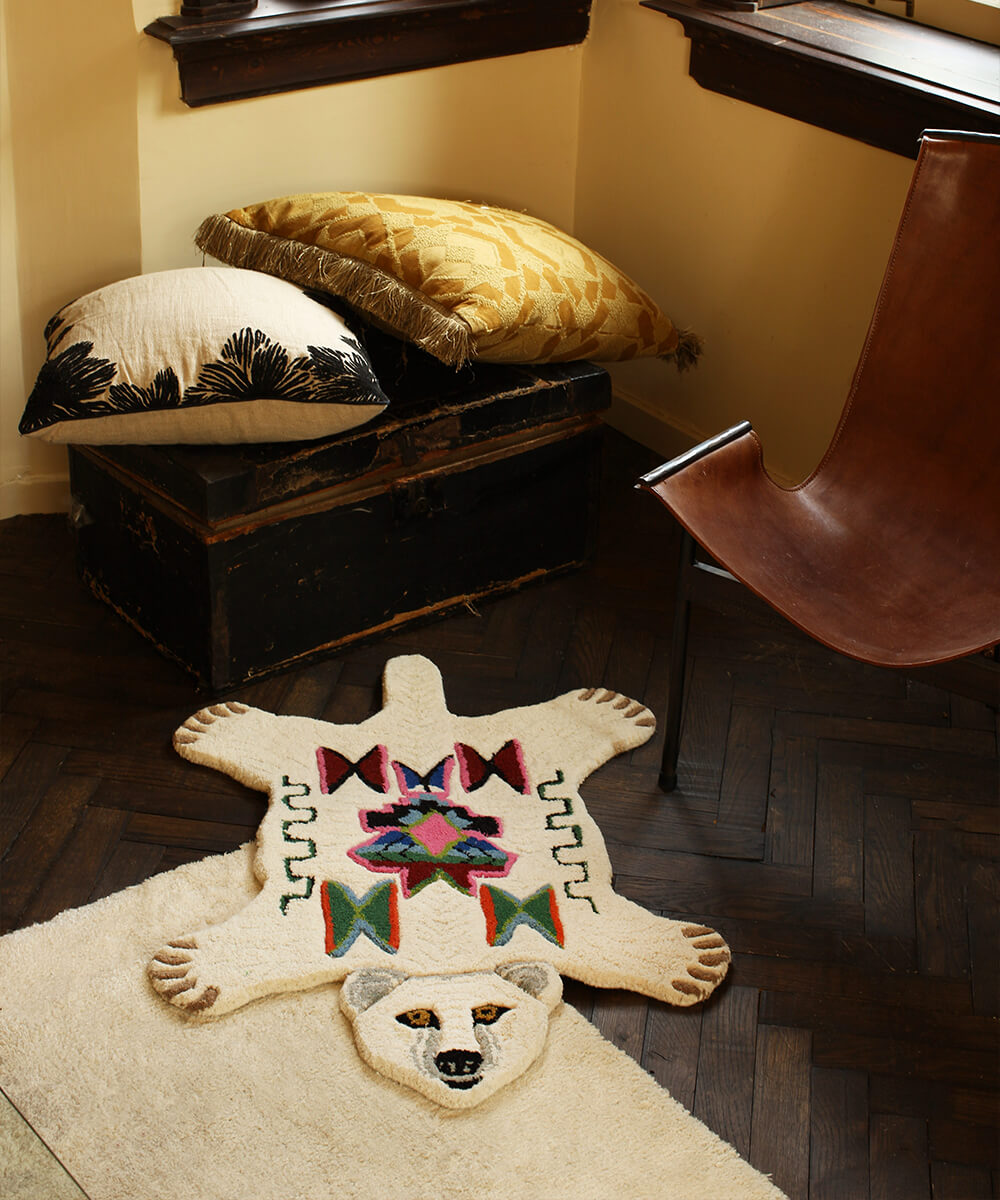 Hand-Tufted Kasbah Polar Bear Rug