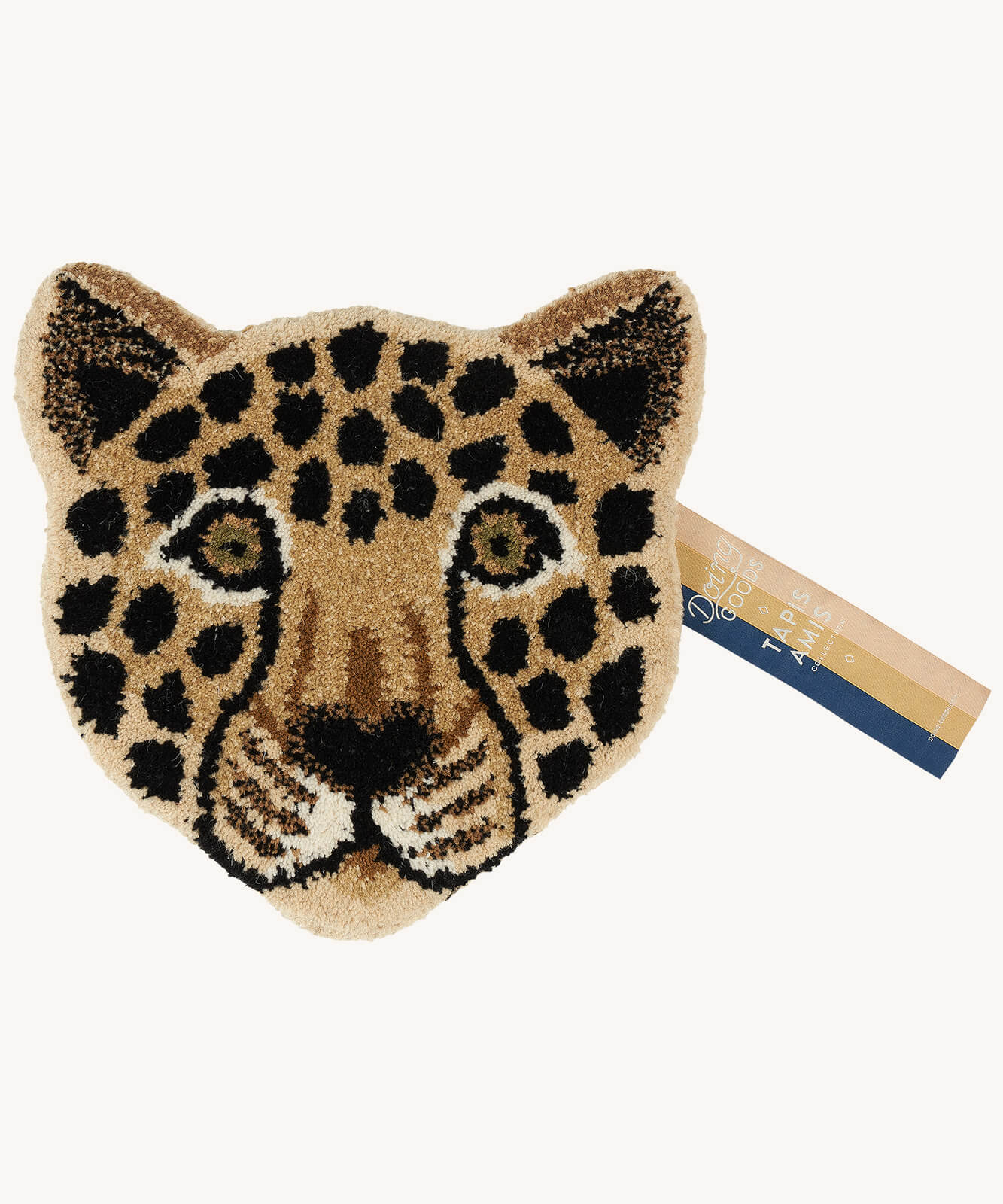 Hand-Tufted Loony Leopard Head Rug
