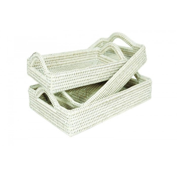 Rattan Serving Tray (Set of 3)