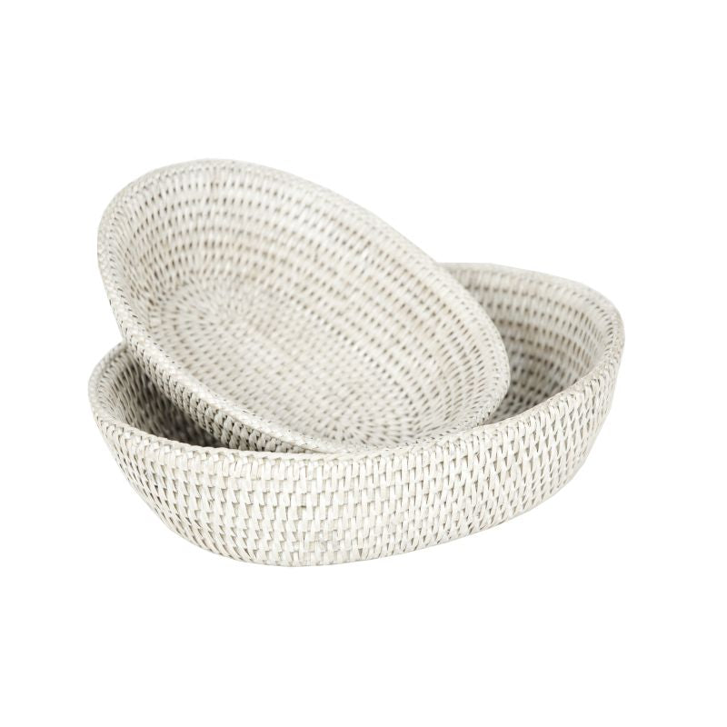 Braided Rattan Bread Basket (Set of 2)